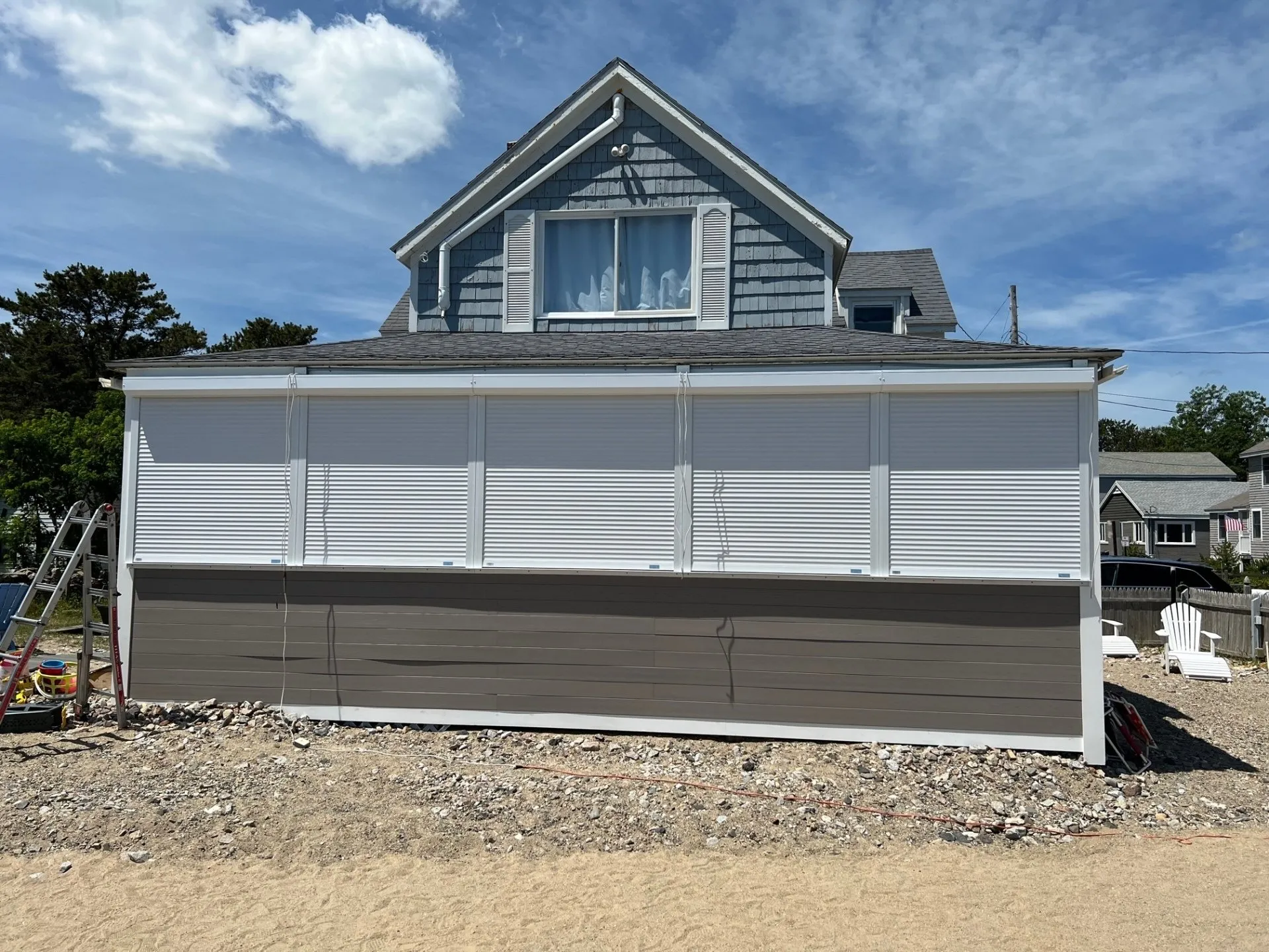 beachfront storm shutters installed by Canvasworks